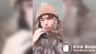 Blurred girl taste shit