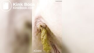 Girl pooping