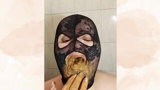 Swallowing a big scat. No 23