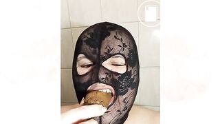 Swallowing a big scat. No 23