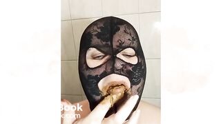 Swallowing a big scat. No 23