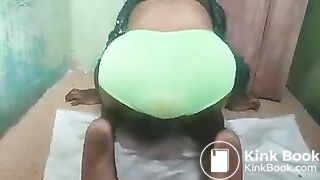 Sexy Hot African Girl Minty Green Panty Poop