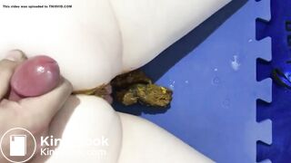 J/O and cum on pooping ass (compliation)