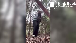 Girl pooping outdoor - video 8