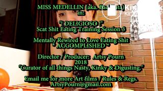 One of my favorite scat girl shitting and eating - video 2