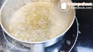 Japanese girl cook shit with pee