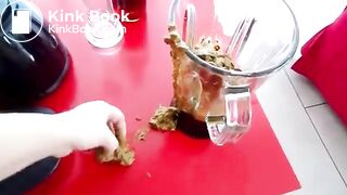 German lady poops in blender.. Prost!
