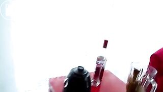 German lady poops in blender.. Prost!