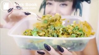 Hot girl making a shit meal - video 8