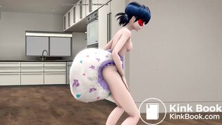 Ladybug Diaper poop