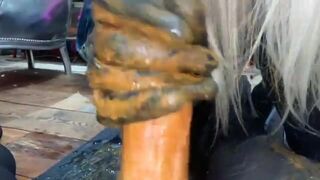 Mistress Jerks Sub Off With Shit (POV)