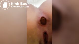 Slut Licking her shit