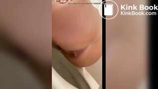 sexy fit girl shits and piss in toilet