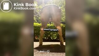 big booty ebony girl shit outside in public