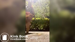 big booty ebony girl shit outside in public