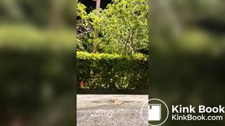 big booty ebony girl shit outside in public