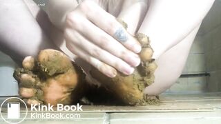 One of my favorite scat girl shitting and smearing - video 2
