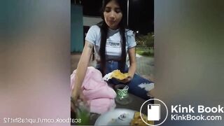 Hot girl shitting and eating her shit on her pizza