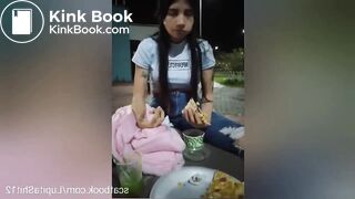 Hot girl shitting and eating her shit on her pizza