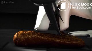 Lizard Girl Licking Long Turd - (Sound Edit)
