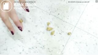Hot girl shitting, smearing, and tasting on webcam