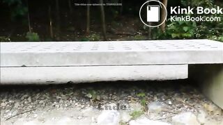 The blonde peed and pooped