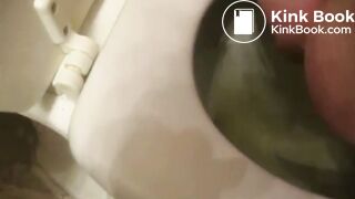 Obese pig unclogs her bowels