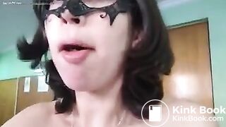 a whore eat shit from the hole