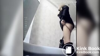 Nice girl public pooping