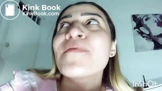 Cute Latina Shits, Licks & Rubs Herself Off