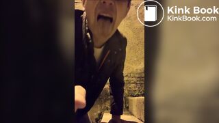 Pissing, shitting, and cumming outside in the night
