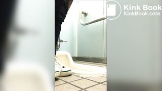 Young Japanese Guy Squat Poop and Piss