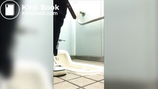 Young Japanese Guy Squat Poop and Piss