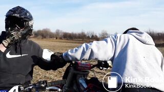 Naughty Guy Riding a Motorcycle While Pooping