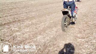 Naughty Guy Riding a Motorcycle While Pooping