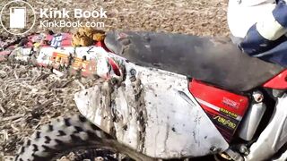 Naughty Guy Riding a Motorcycle While Pooping