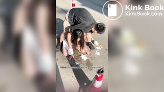 Filming a girl vomiting