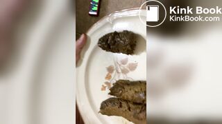 Naked Guy Pooping on the Plate