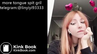 Girl's sexy long tongue 5