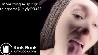 Girl's sexy long tongue 6