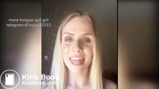 Girl's sexy long tongue 7