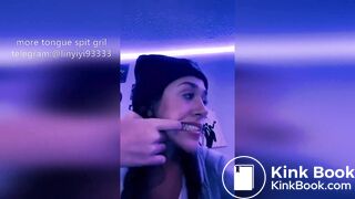 Girl's sexy long tongue 8