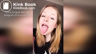 Girl's sexy long tongue 8