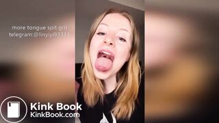 Girl's sexy long tongue 8