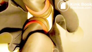 BlueGirl70 Red Nylons Upskirt