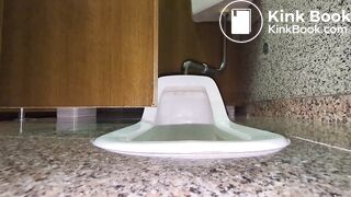 Japanese Guy Squat Toilet Pooping and Wiping