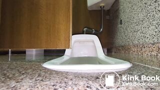 Japanese Guy Squat Toilet Pooping and Wiping