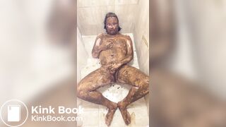 Gay scat pig full body smear and shitwank