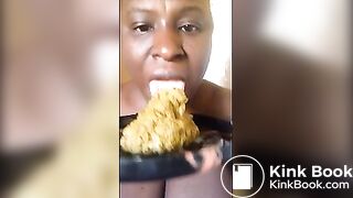 Ebony MILF Sam scat show 2