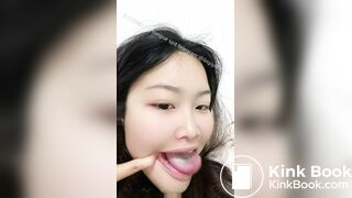 Girl's sexy long tongue 11